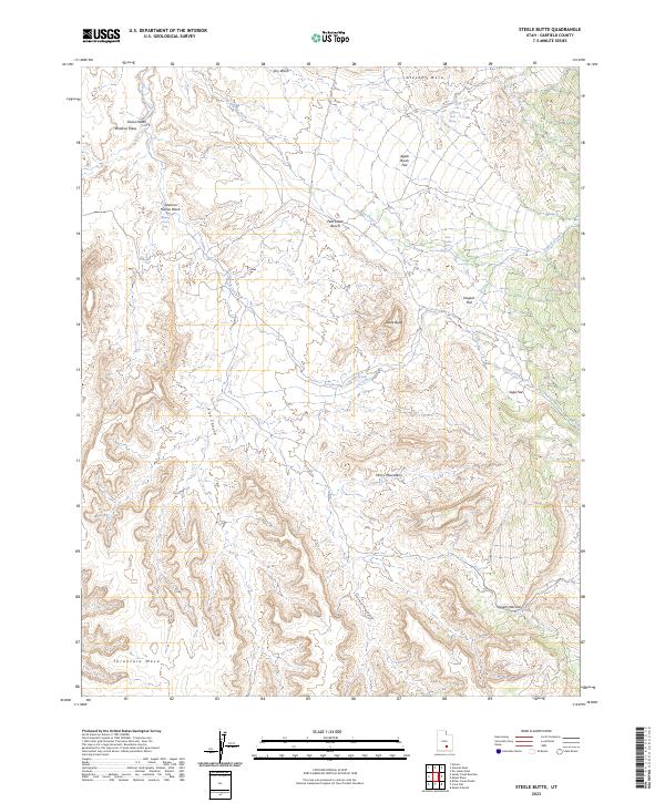 US Topo 7.5-minute map for Steele Butte UT