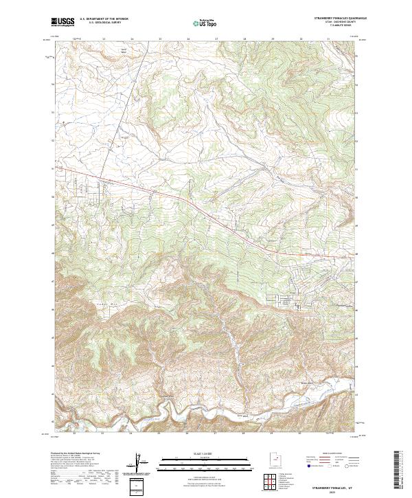 US Topo 7.5-minute map for Strawberry Pinnacles UT