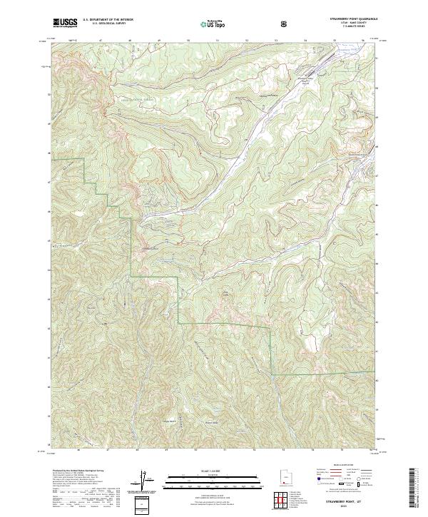 US Topo 7.5-minute map for Strawberry Point UT