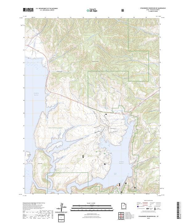 US Topo 7.5-minute map for Strawberry Reservoir NE UT