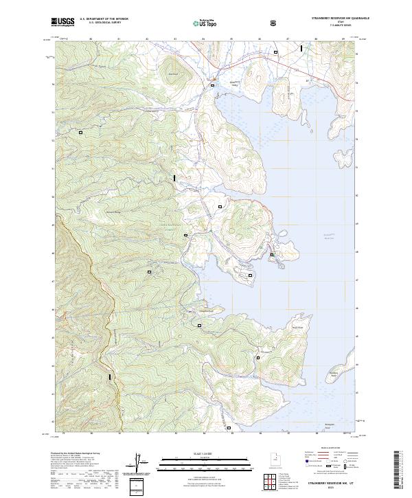 US Topo 7.5-minute map for Strawberry Reservoir NW UT