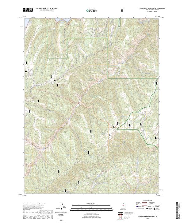 US Topo 7.5-minute map for Strawberry Reservoir SE UT