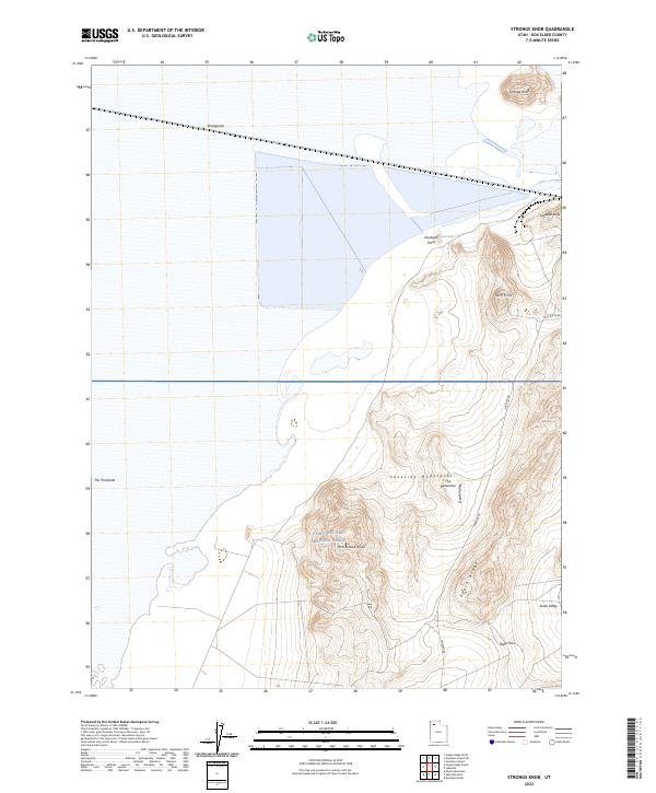 US Topo 7.5-minute map for Strongs Knob UT