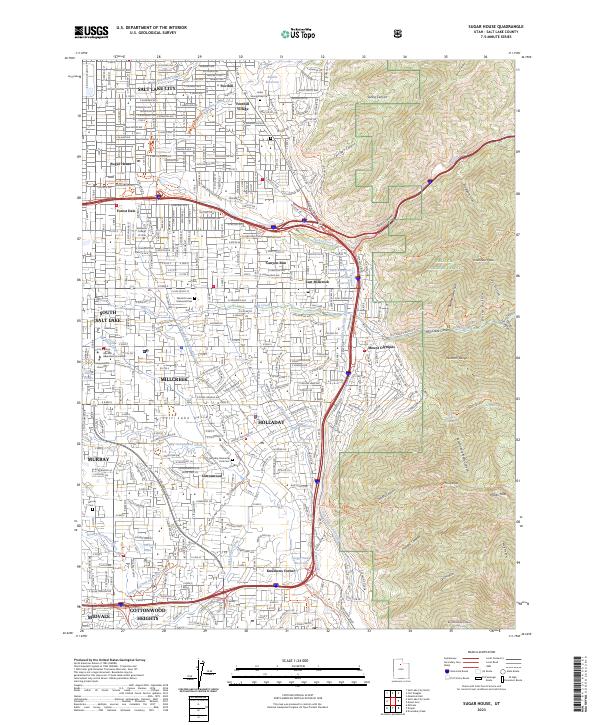 US Topo 7.5-minute map for Sugar House UT