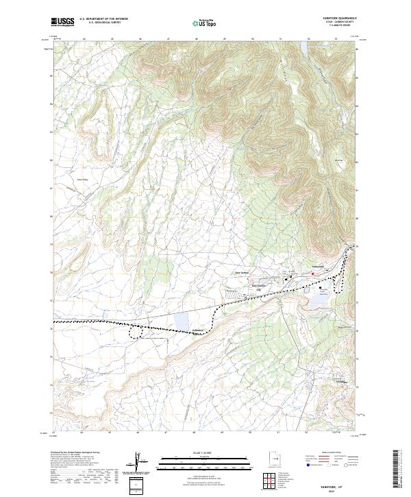 US Topo 7.5-minute map for Sunnyside UT