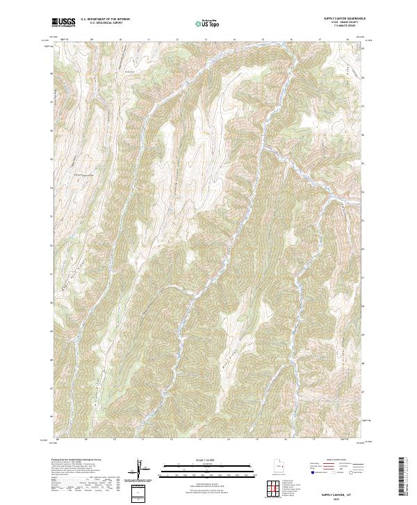 US Topo 7.5-minute map for Supply Canyon UT