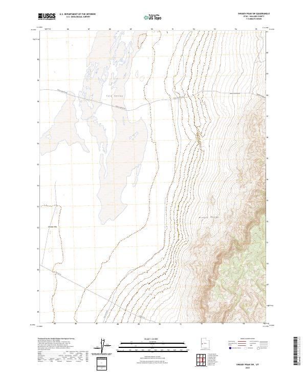 US Topo 7.5-minute map for Swasey Peak SW UT