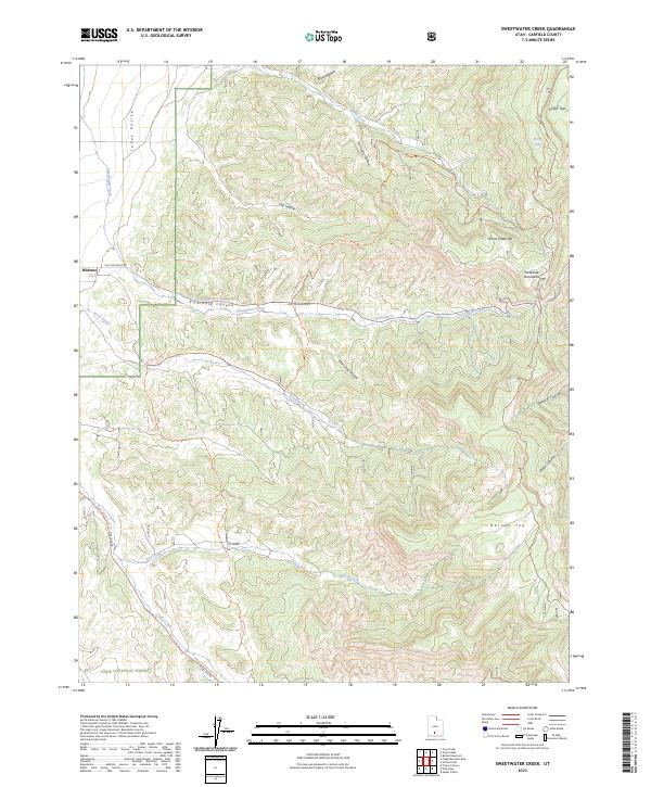 US Topo 7.5-minute map for Sweetwater Creek UT