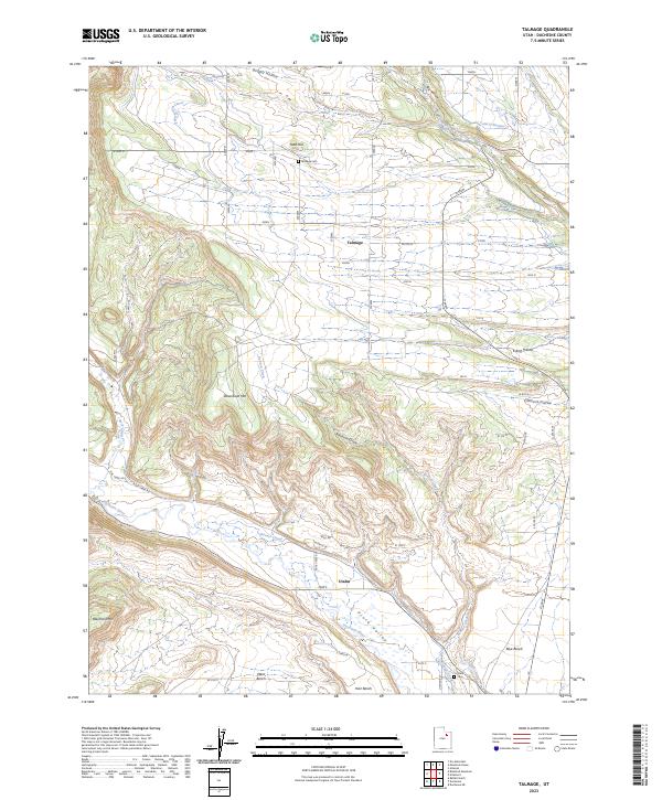 US Topo 7.5-minute map for Talmage UT