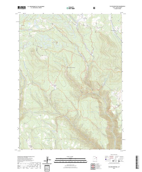 US Topo 7.5-minute map for Taylor Mountain UT