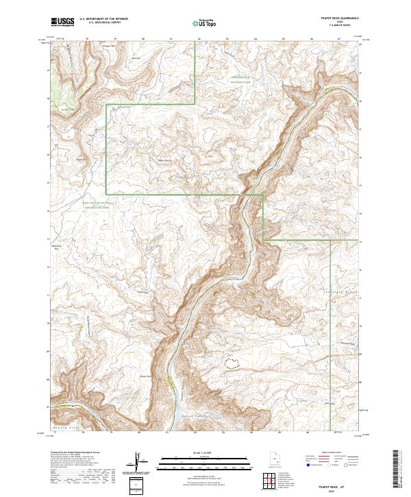 US Topo 7.5-minute map for Teapot Rock UT