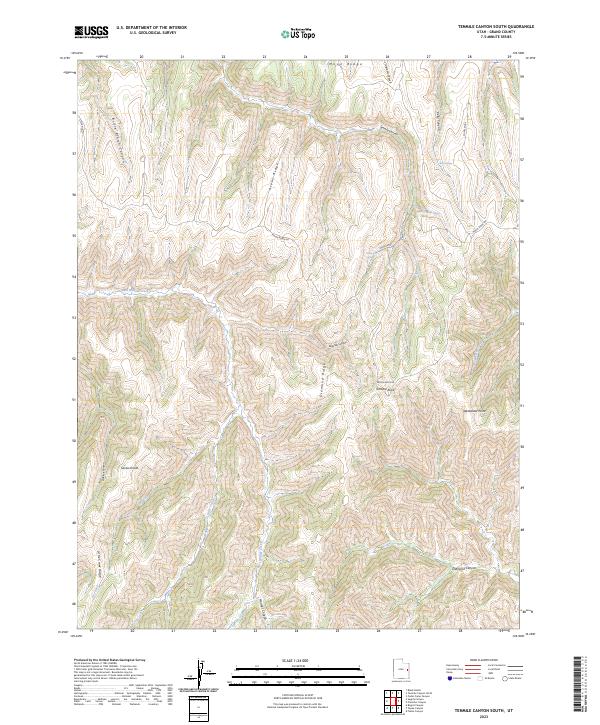 US Topo 7.5-minute map for Tenmile Canyon South UT