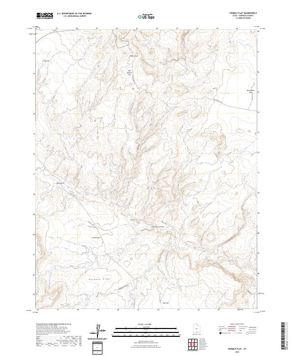 US Topo 7.5-minute map for Tenmile Flat UT