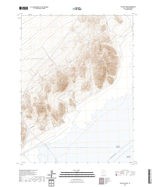 US Topo 7.5-minute map for Tetzlaff Peak UT