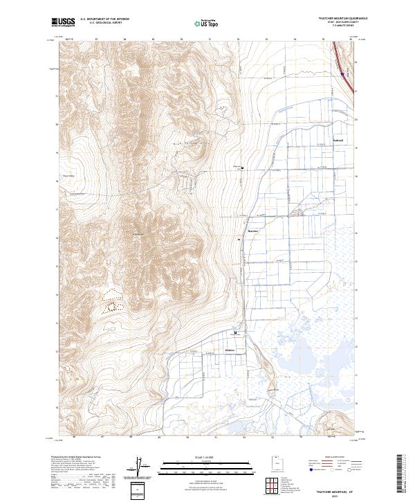 US Topo 7.5-minute map for Thatcher Mountain UT