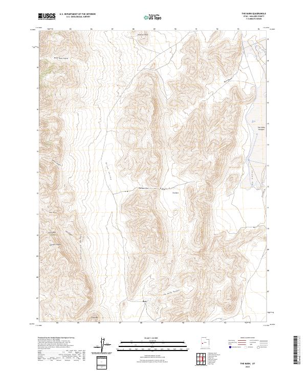 US Topo 7.5-minute map for The Barn UT