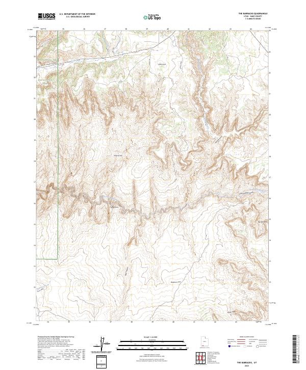 US Topo 7.5-minute map for The Barracks UT