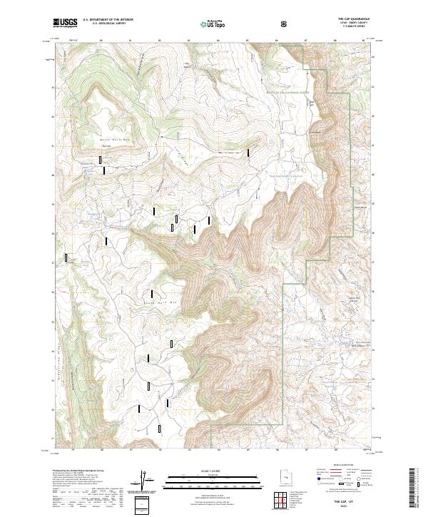 US Topo 7.5-minute map for The Cap UT