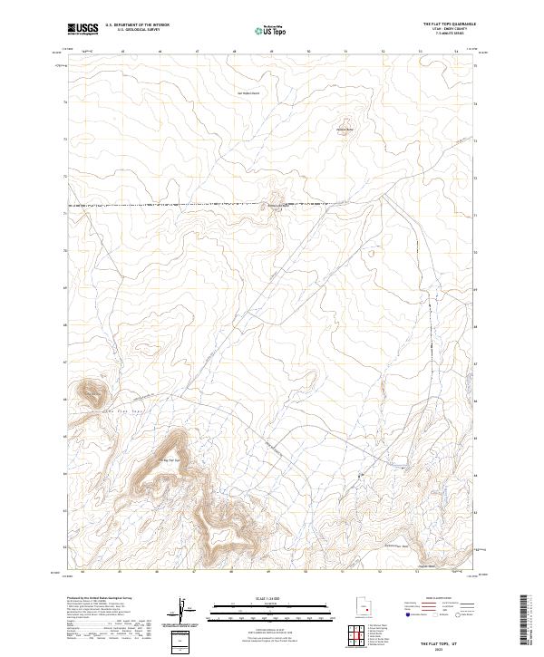 US Topo 7.5-minute map for The Flat Tops UT