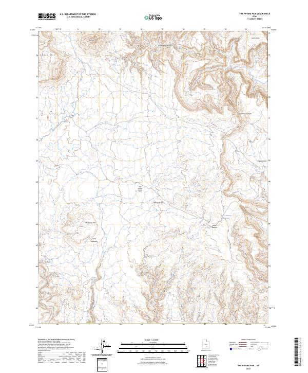 US Topo 7.5-minute map for The Frying Pan UT