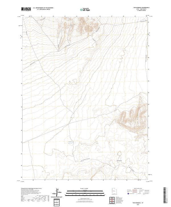 US Topo 7.5-minute map for The Hogback UT