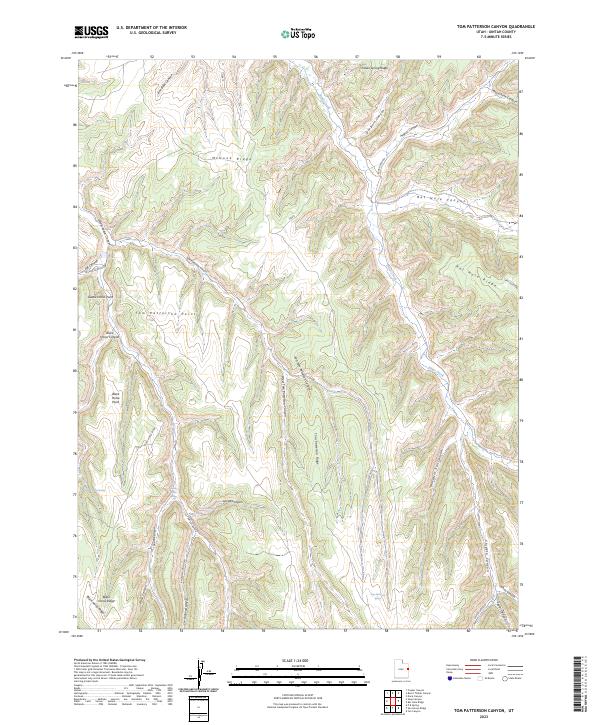 US Topo 7.5-minute map for Tom Patterson Canyon UT