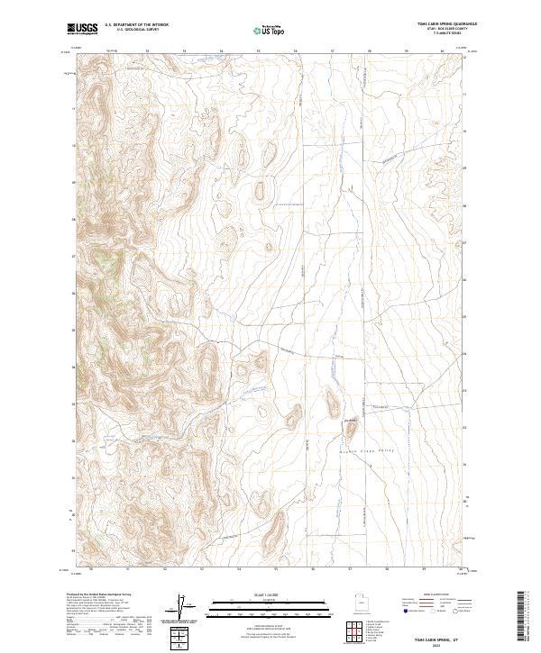 US Topo 7.5-minute map for Toms Cabin Spring UT