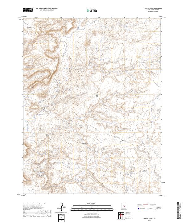 US Topo 7.5-minute map for Tomsich Butte UT