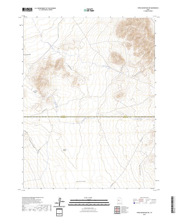 US Topo 7.5-minute map for Topaz Mountain SW UT