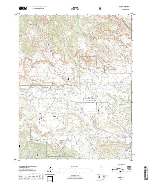 US Topo 7.5-minute map for Torrey UT