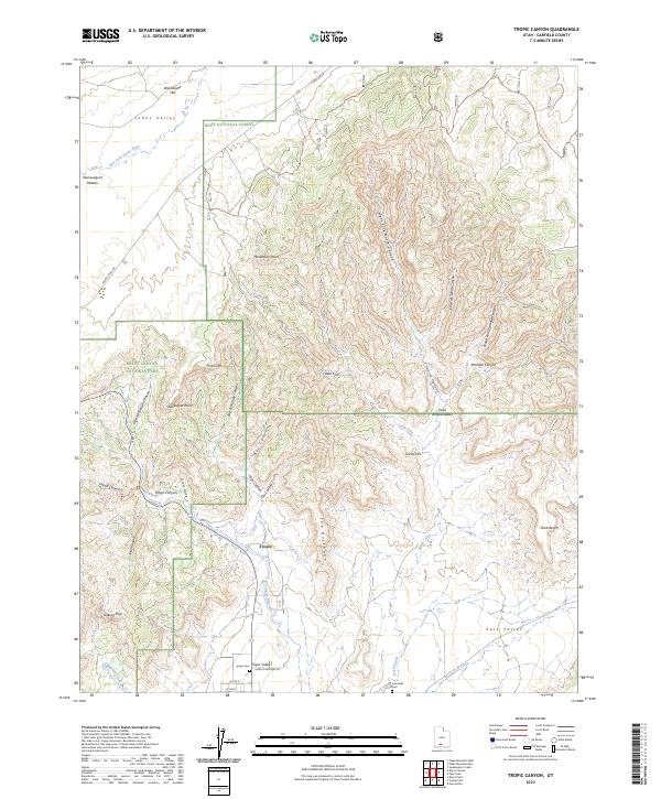 US Topo 7.5-minute map for Tropic Canyon UT