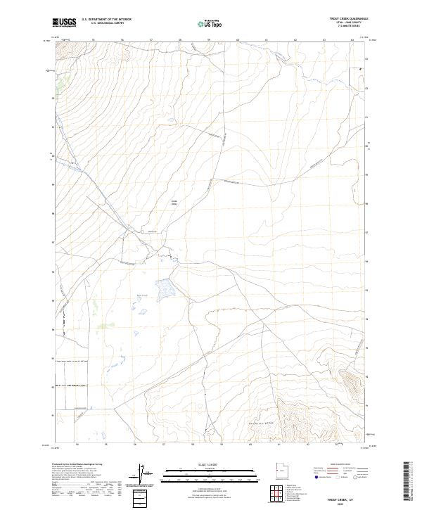 US Topo 7.5-minute map for Trout Creek UT