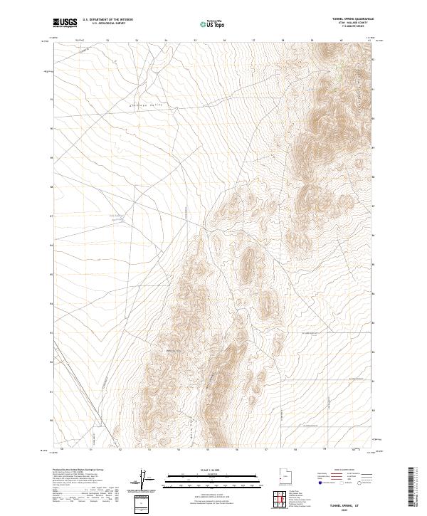 US Topo 7.5-minute map for Tunnel Spring UT