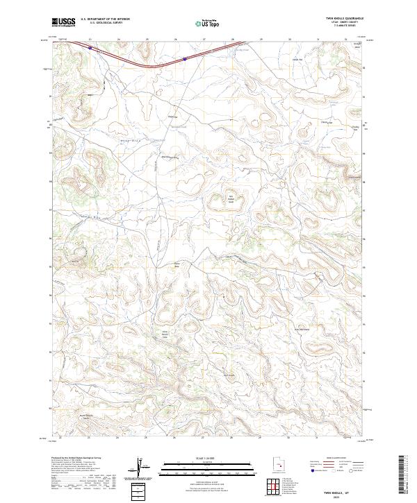 US Topo 7.5-minute map for Twin Knolls UT