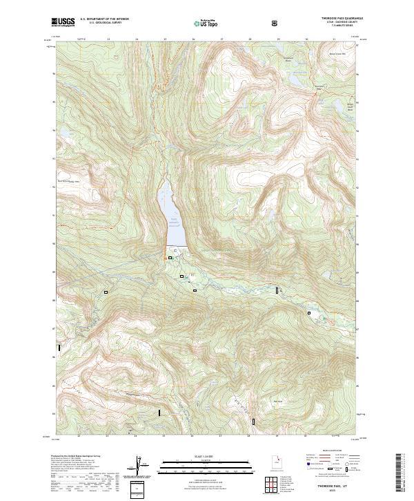 US Topo 7.5-minute map for Tworoose Pass UT