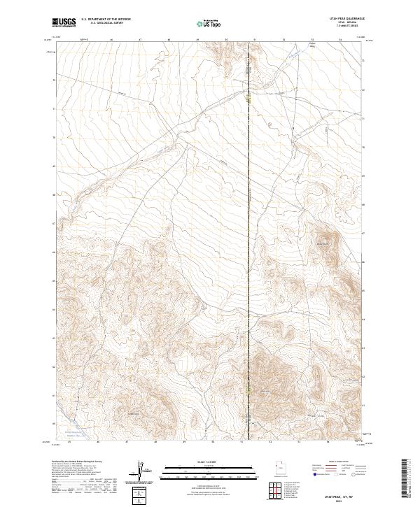 US Topo 7.5-minute map for Utah Peak UTNV