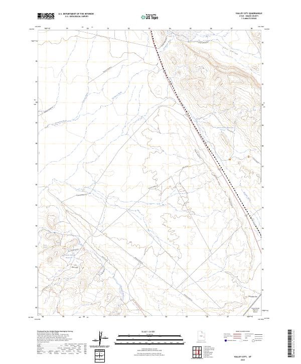 US Topo 7.5-minute map for Valley City UT