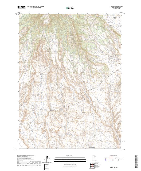 US Topo 7.5-minute map for Vernal NW UT