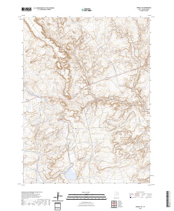 US Topo 7.5-minute map for Vernal SW UT