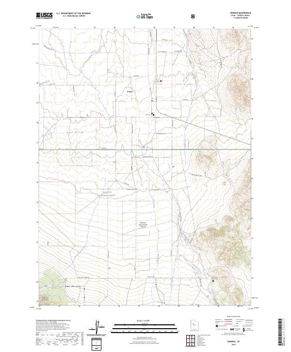 US Topo 7.5-minute map for Vernon UT