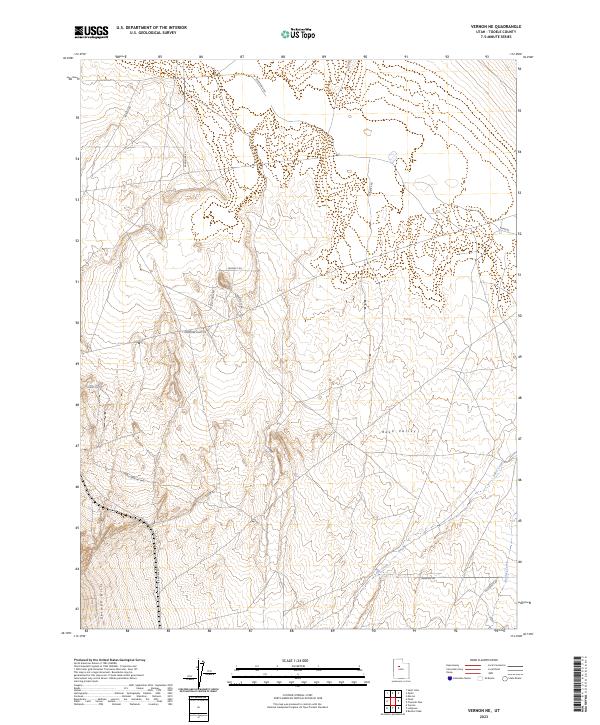 US Topo 7.5-minute map for Vernon NE UT