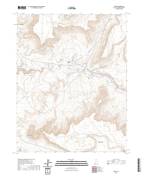 US Topo 7.5-minute map for Virgin UT