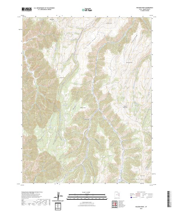 US Topo 7.5-minute map for Walker Point UT