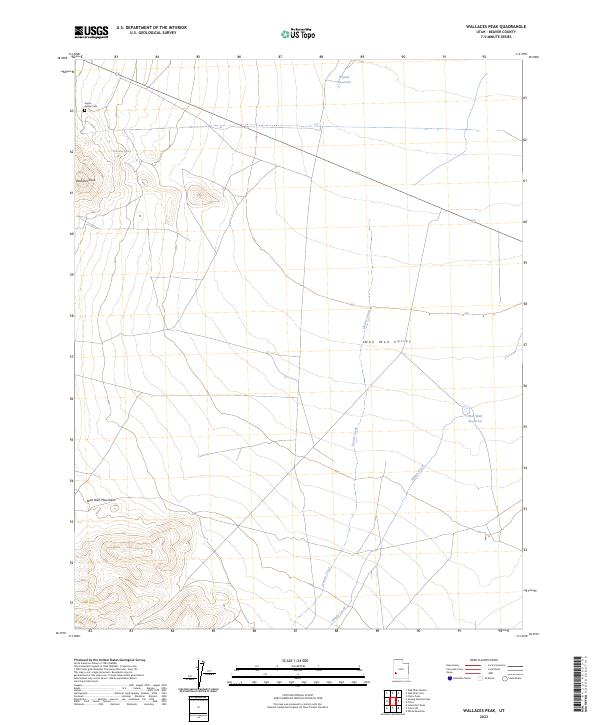 US Topo 7.5-minute map for Wallaces Peak UT