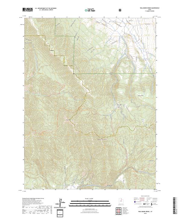 US Topo 7.5-minute map for Wallsburg Ridge UT