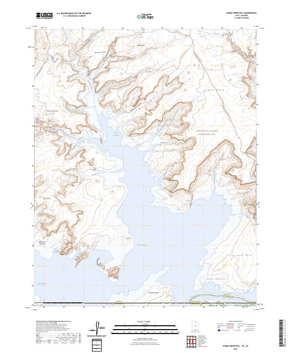 US Topo 7.5-minute map for Warm Creek Bay UTAZ