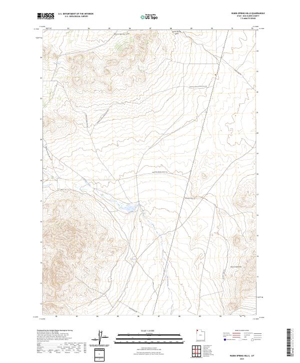 US Topo 7.5-minute map for Warm Spring Hills UT