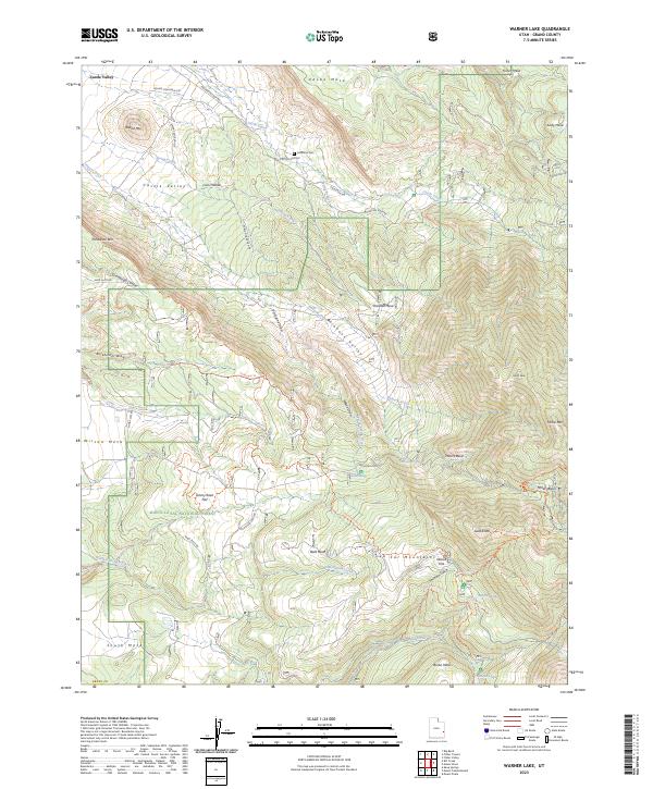 US Topo 7.5-minute map for Warner Lake UT