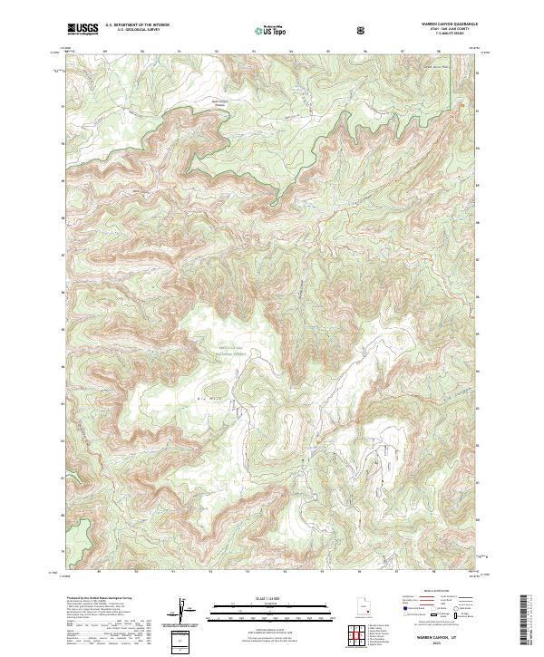 US Topo 7.5-minute map for Warren Canyon UT