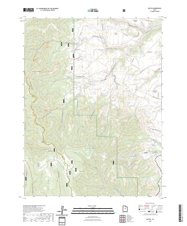 US Topo 7.5-minute map for Wattis UT